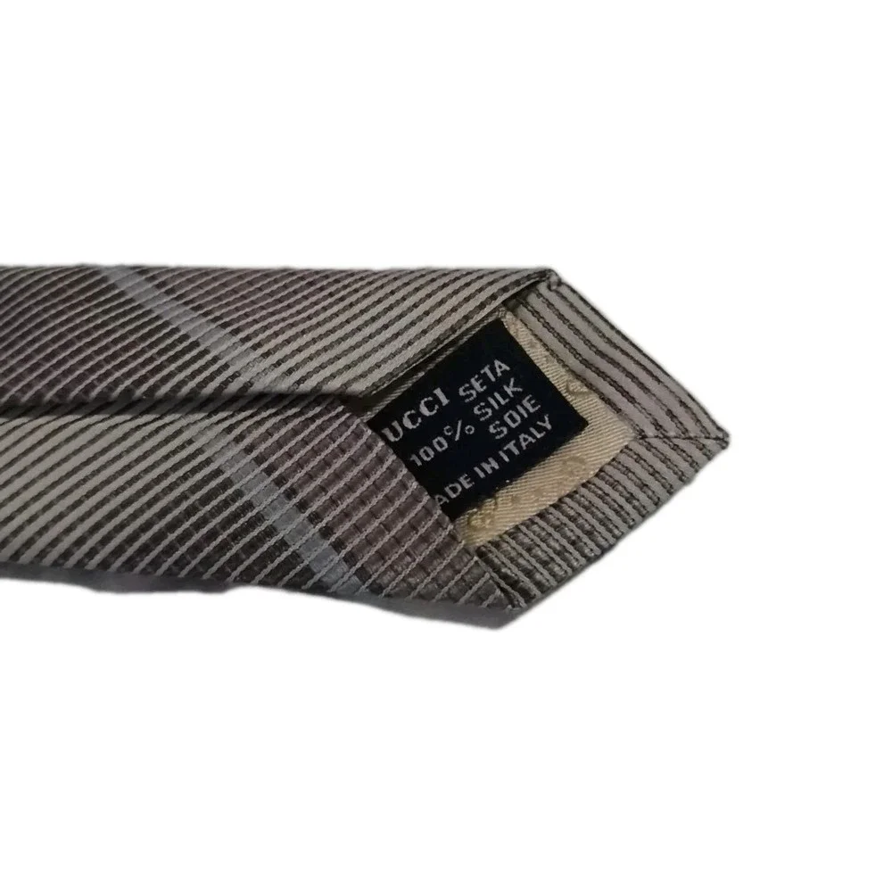 Gucci Tie Men's Striped Pattern 100% Silk Neck Ties Formal Business Office - Picture 4 of 5